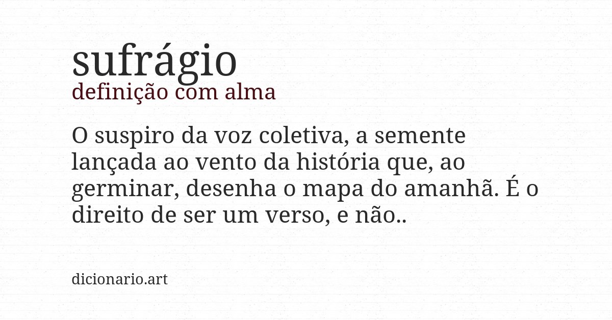 Definição com alma de sufrágio