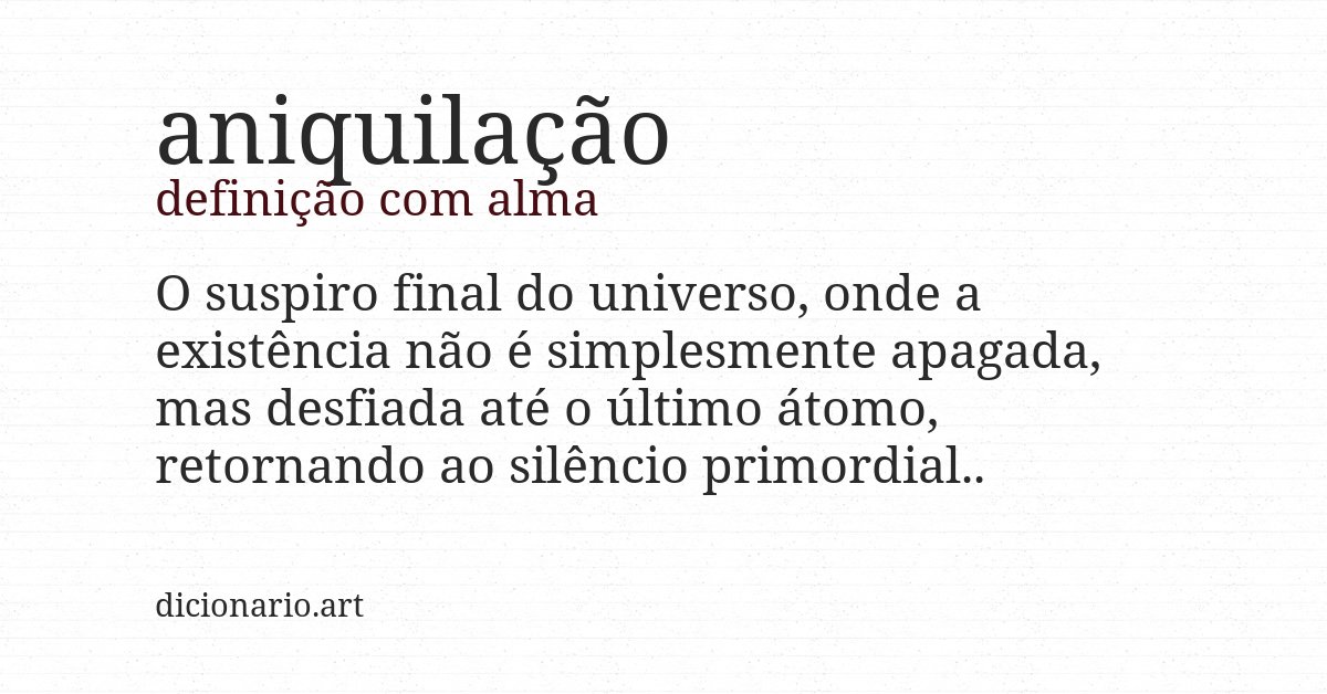 Definição com alma de aniquilação