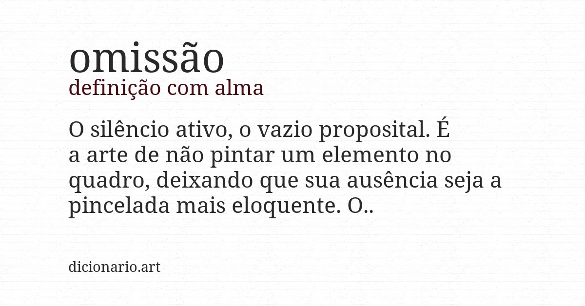 Definição com alma de omissão