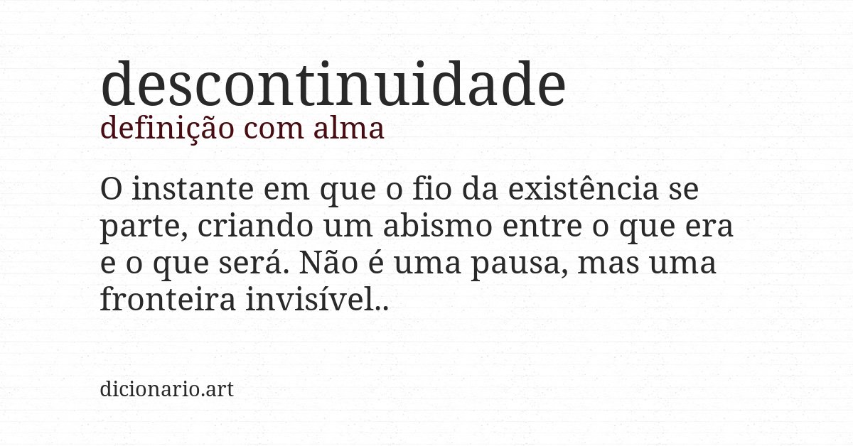 Definição com alma de descontinuidade