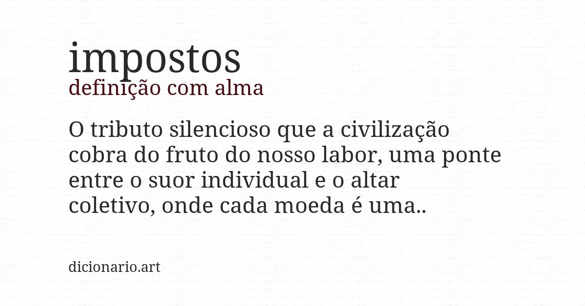 Definição com alma de impostos