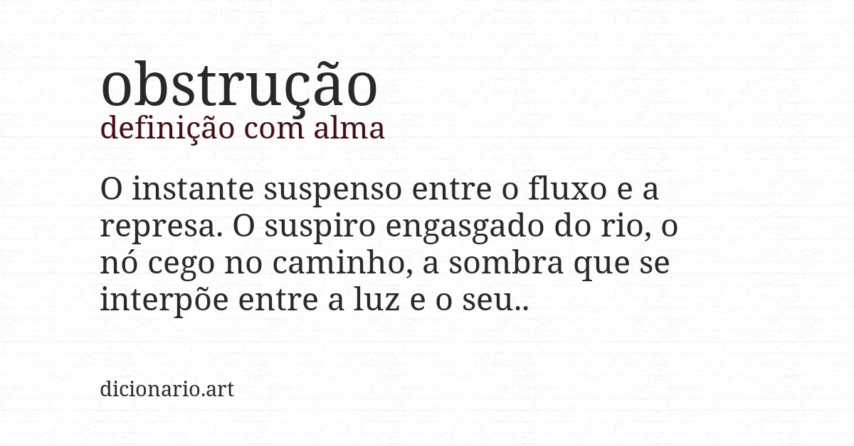 Definição com alma de obstrução