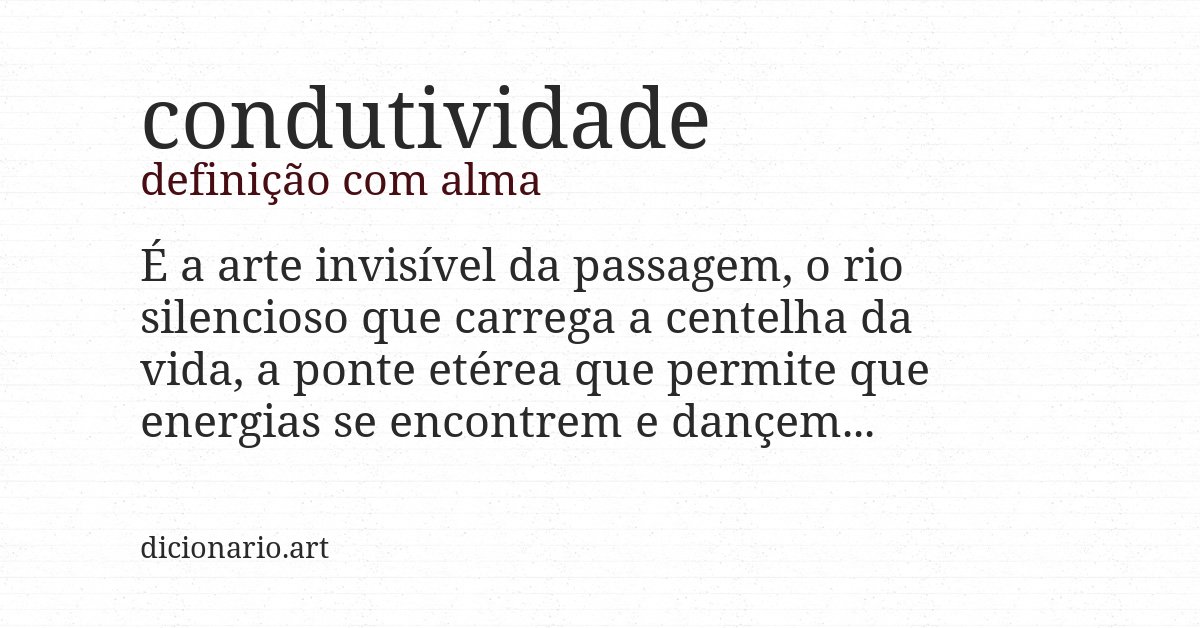 Definição com alma de condutividade