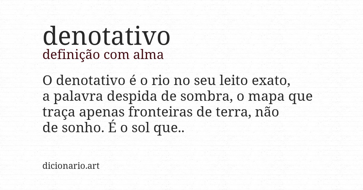 Definição com alma de denotativo