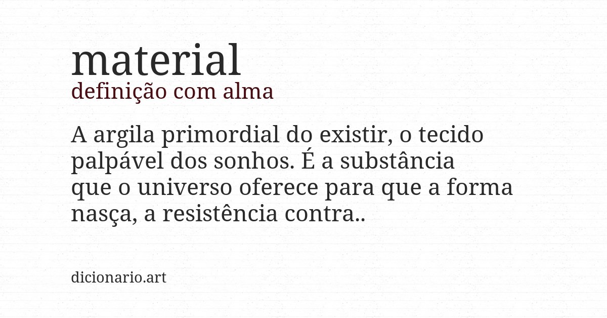 Definição com alma de material
