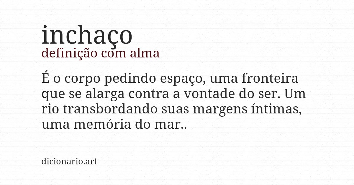 Definição com alma de inchaço