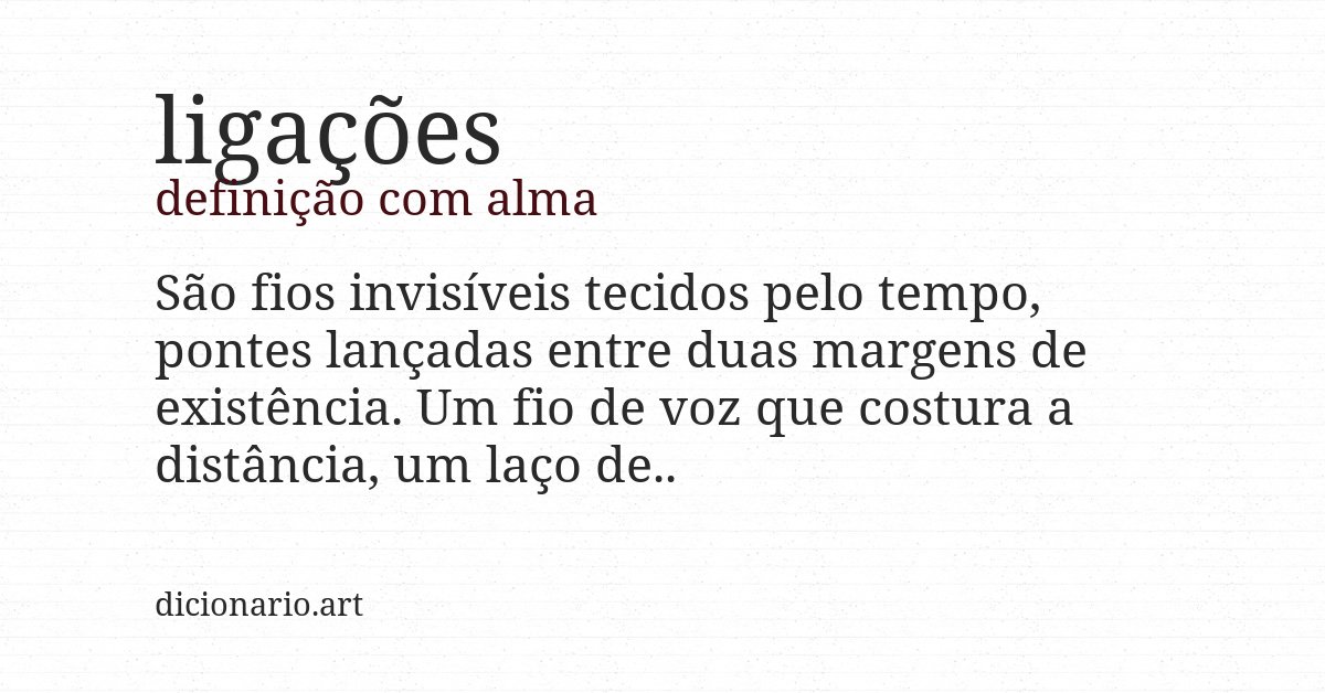 Definição com alma de ligações