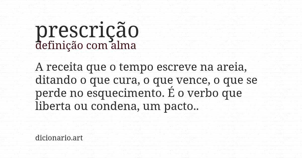 Definição com alma de prescrição