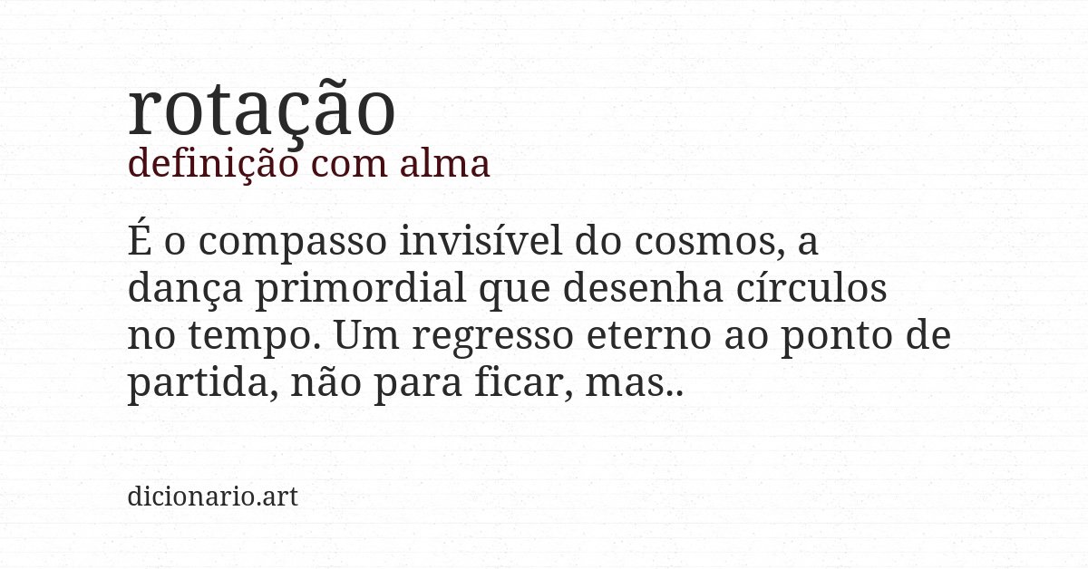 Definição com alma de rotação