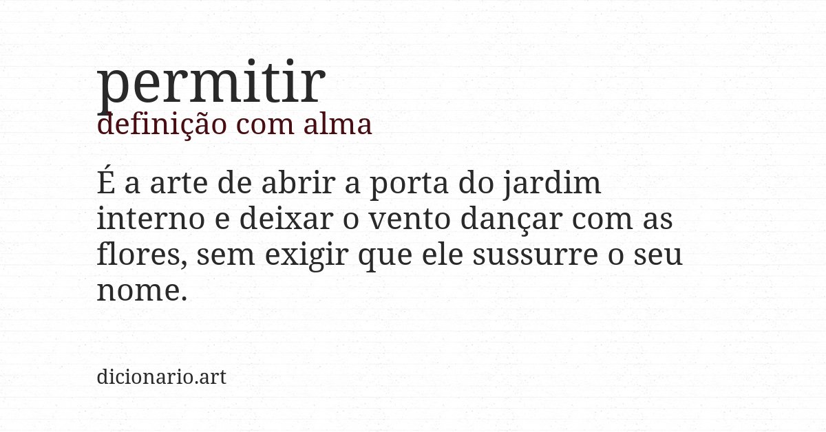 Definição com alma de permitir