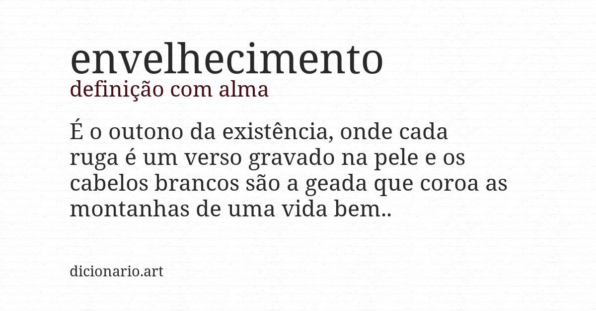 Definição com alma de envelhecimento