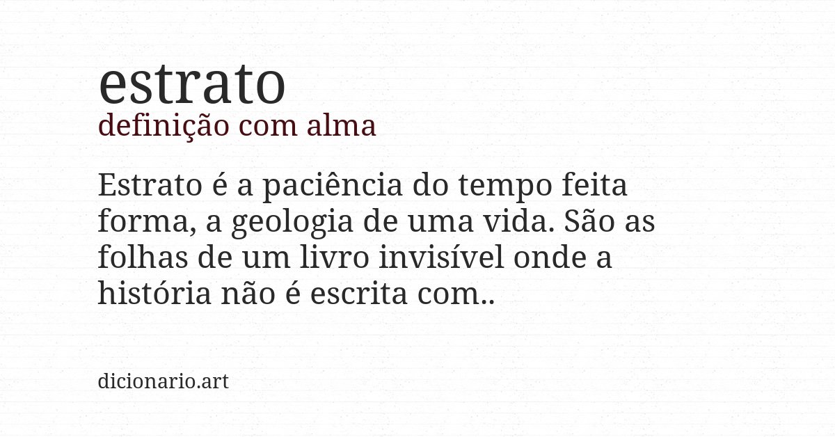 Definição com alma de estrato