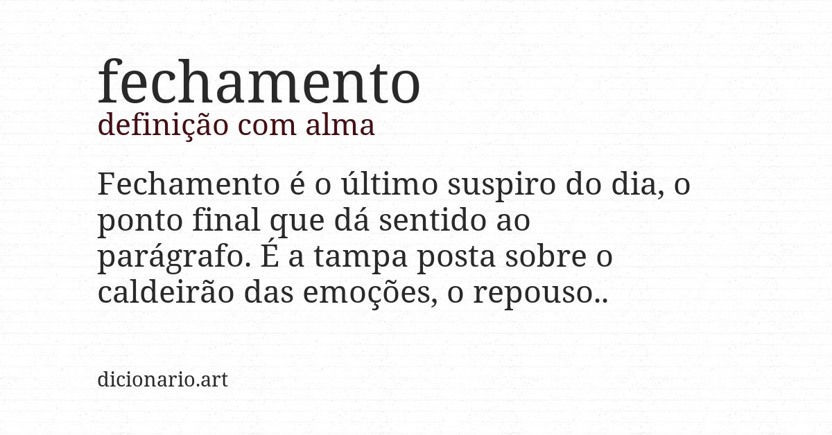 Definição com alma de fechamento