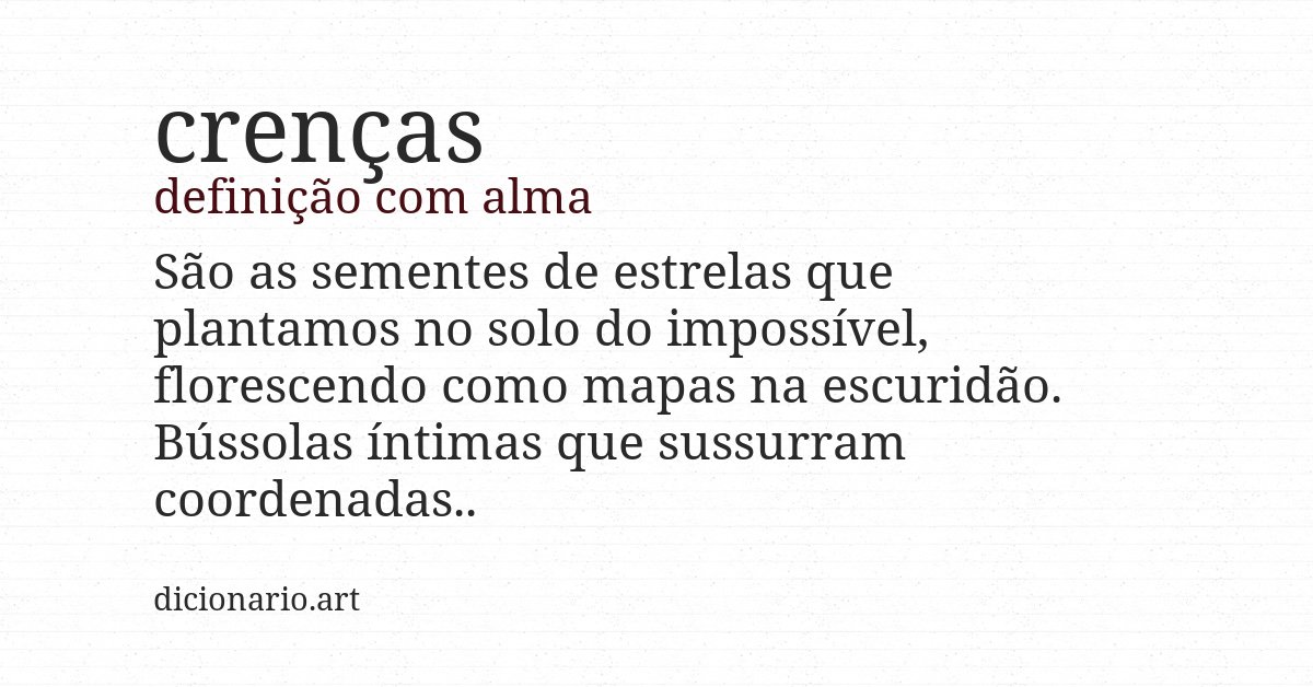 Definição com alma de crenças