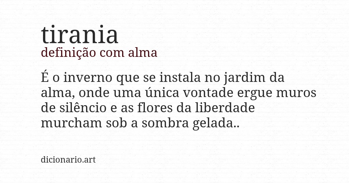 Definição com alma de tirania