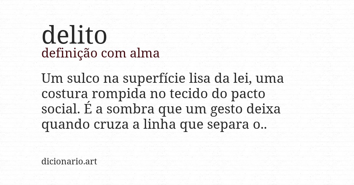 Definição com alma de delito