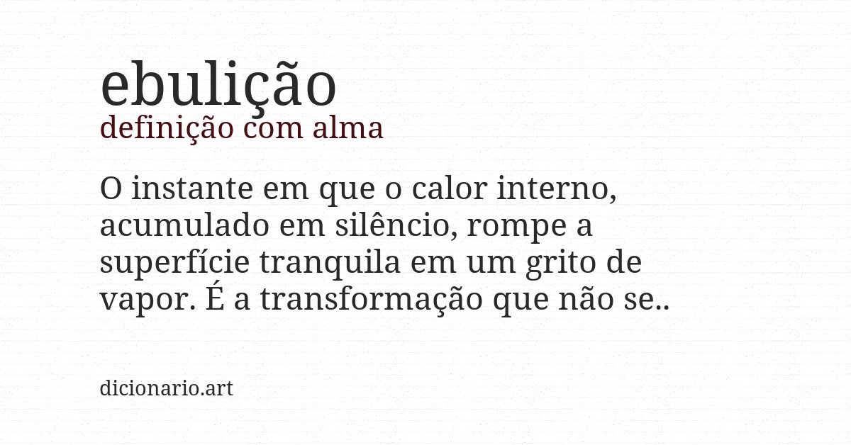Definição com alma de ebulição