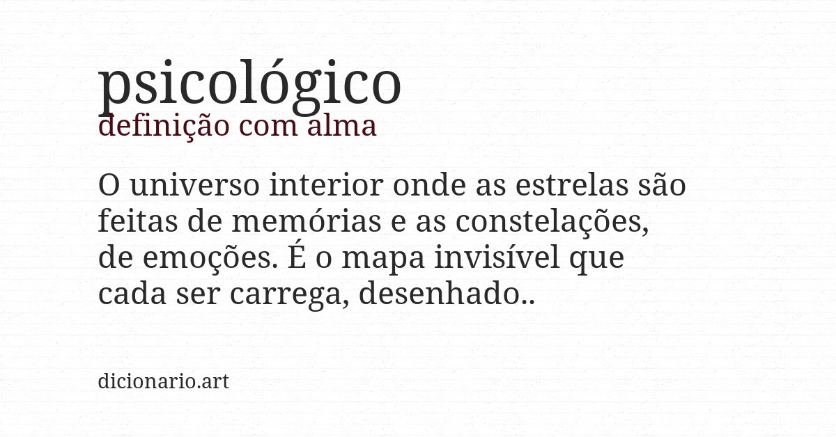 Definição com alma de psicológico