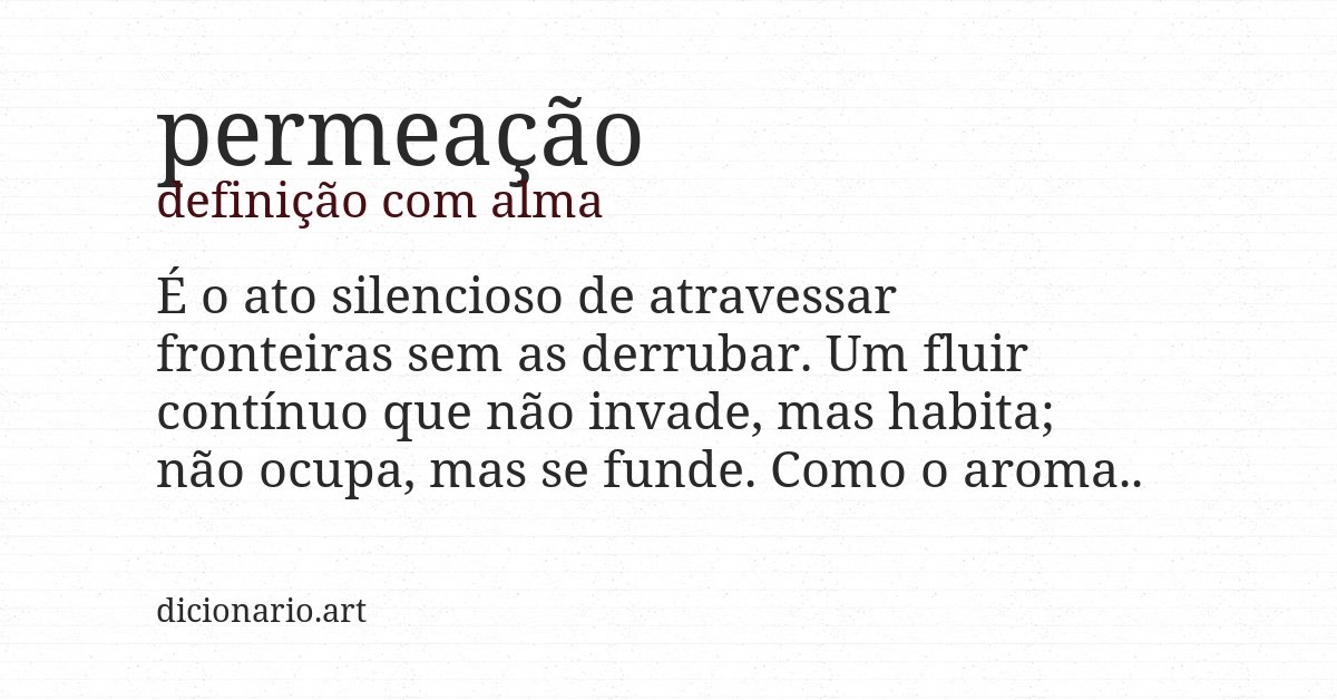 Definição com alma de permeação