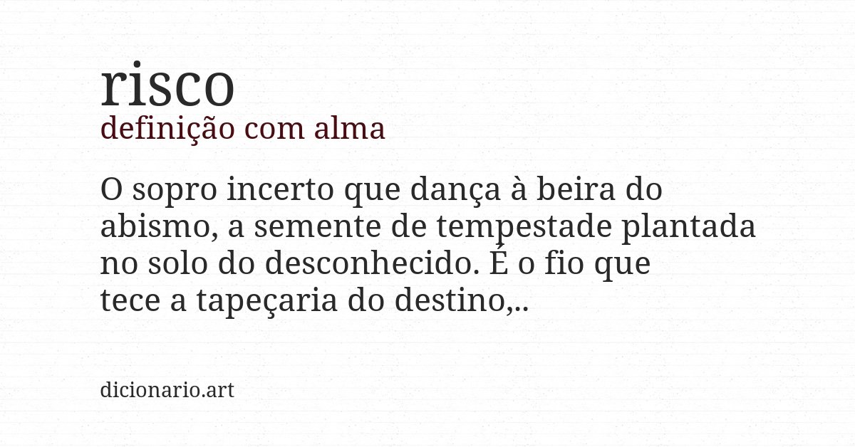 Definição com alma de risco