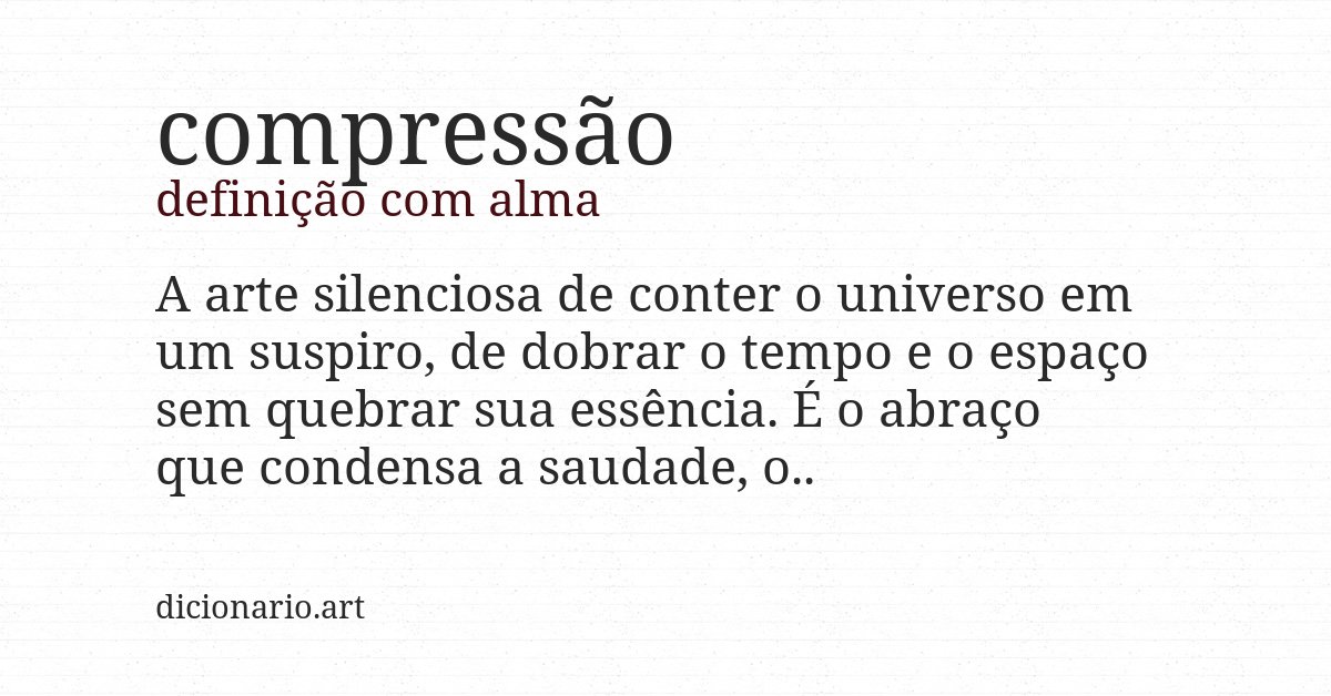 Definição com alma de compressão