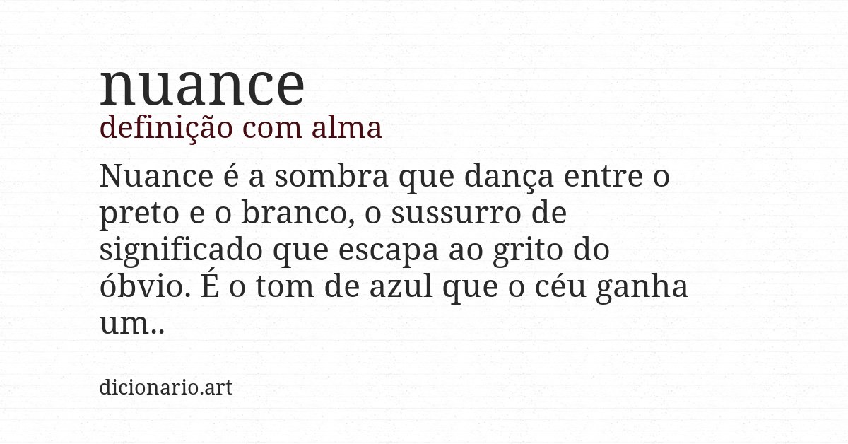 Definição com alma de nuance