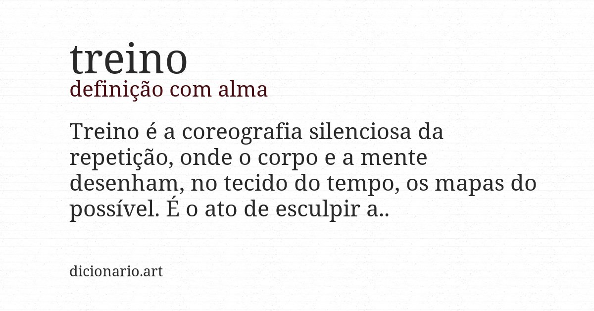 Definição com alma de treino