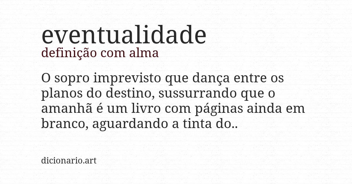 Definição com alma de eventualidade