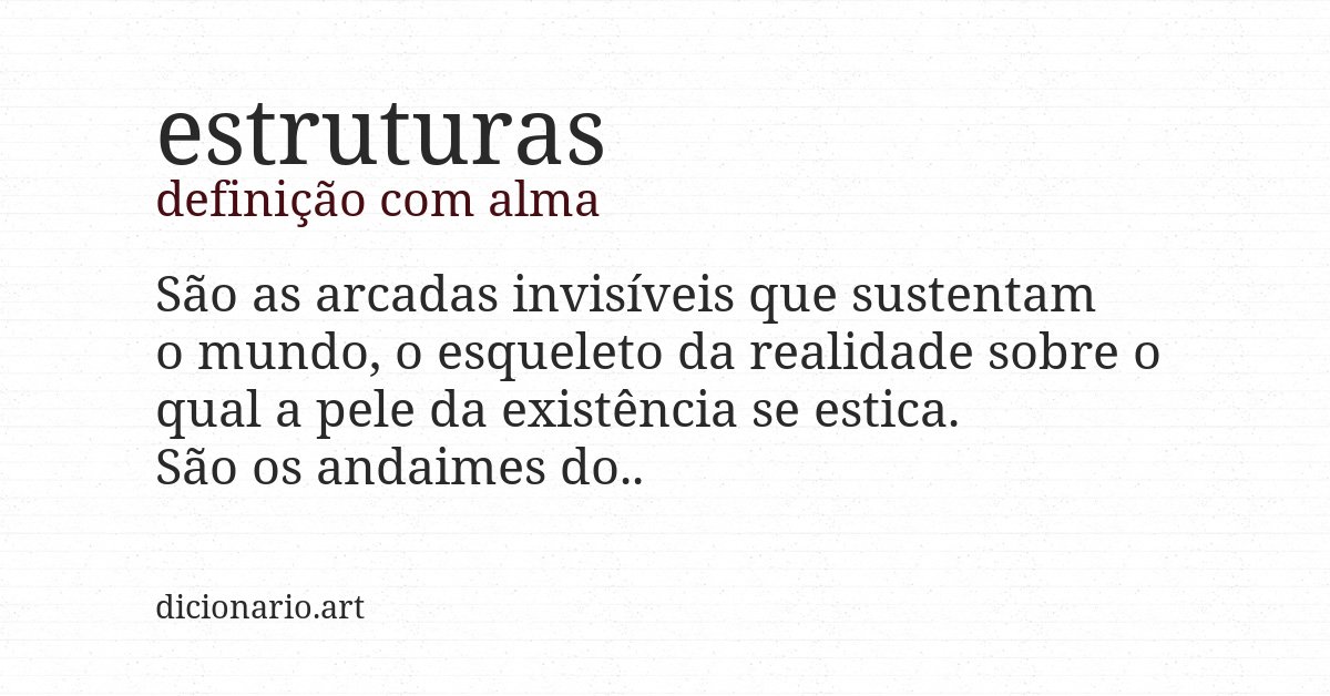 Definição com alma de estruturas