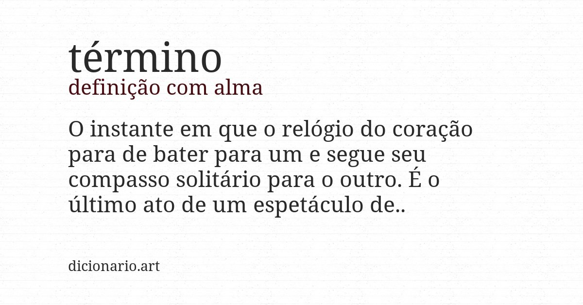 Definição com alma de término