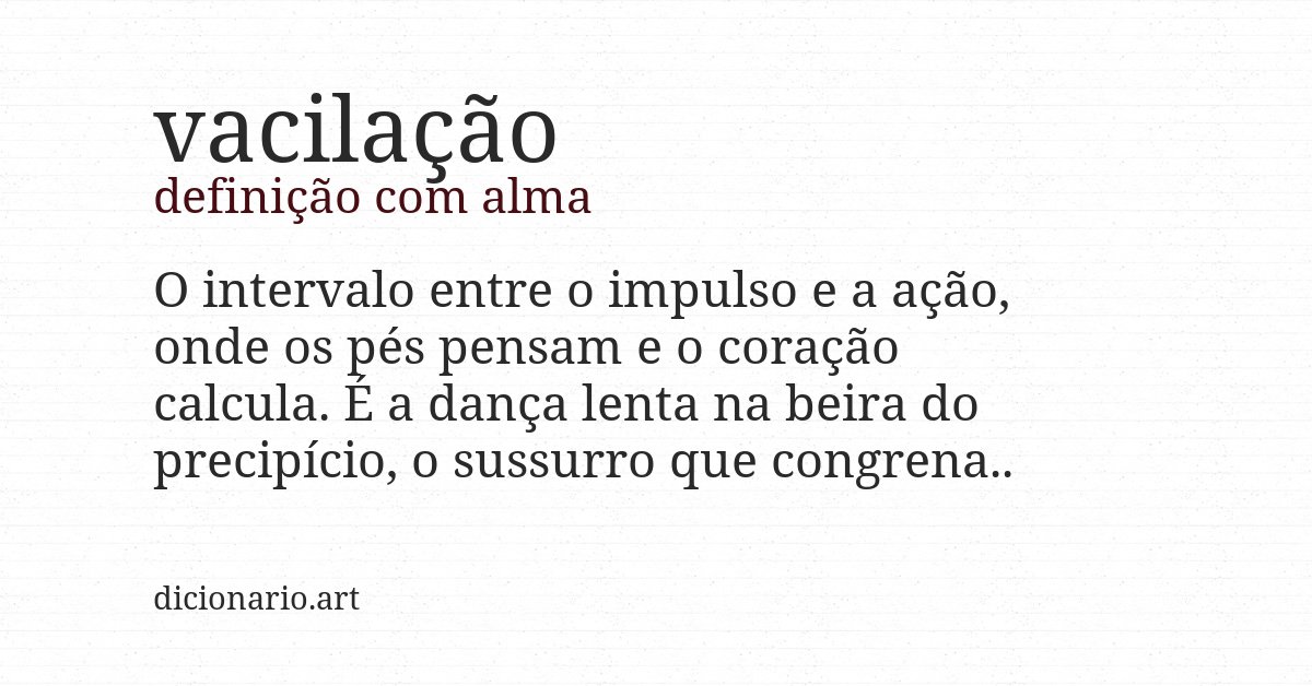 Definição com alma de vacilação