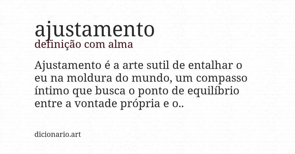 Definição com alma de ajustamento