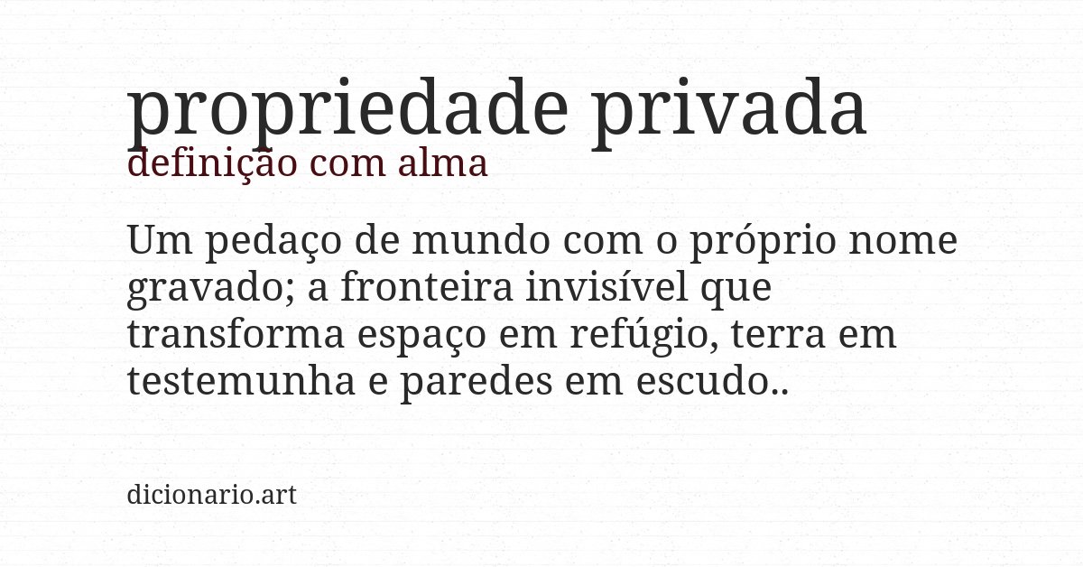 Definição com alma de propriedade privada