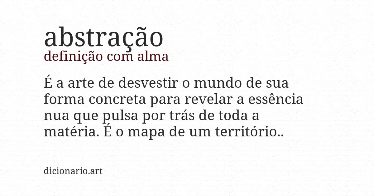 Definição com alma de abstração