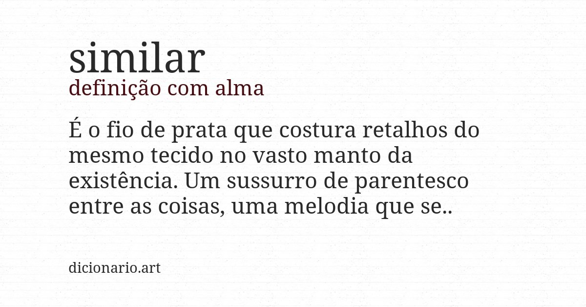 Definição com alma de similar