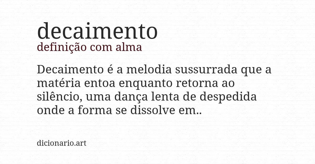 Definição com alma de decaimento