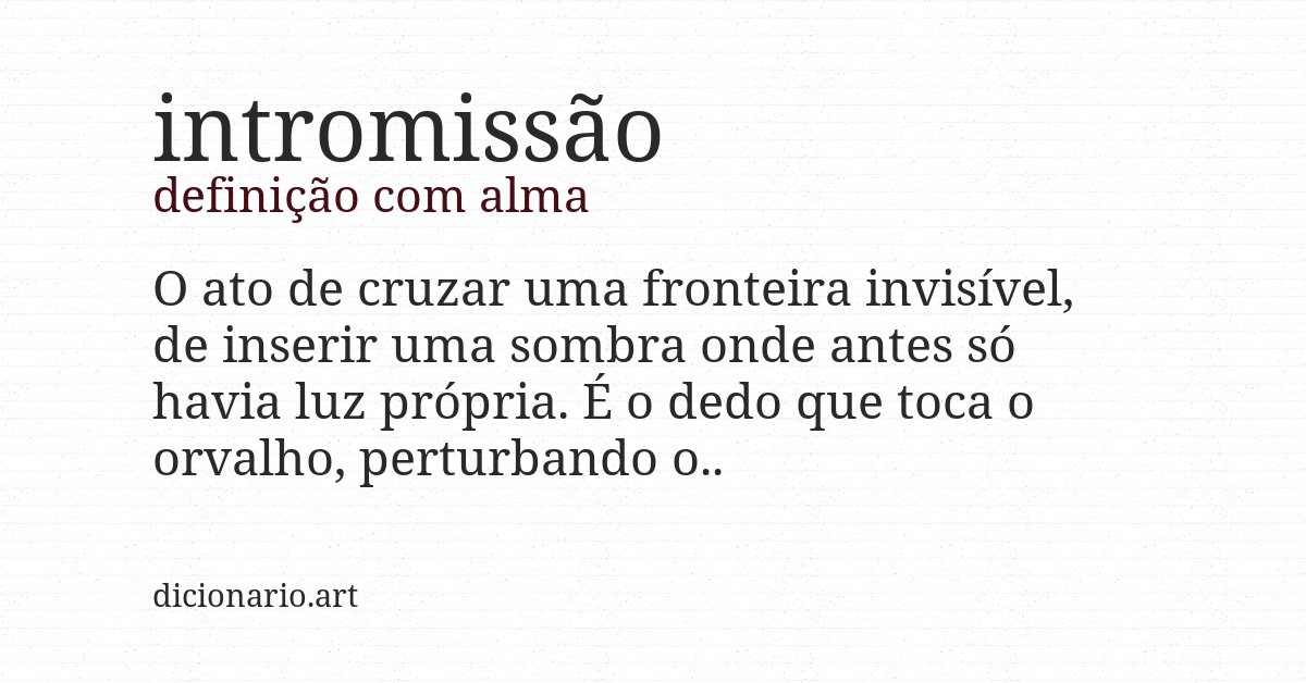 Definição com alma de intromissão