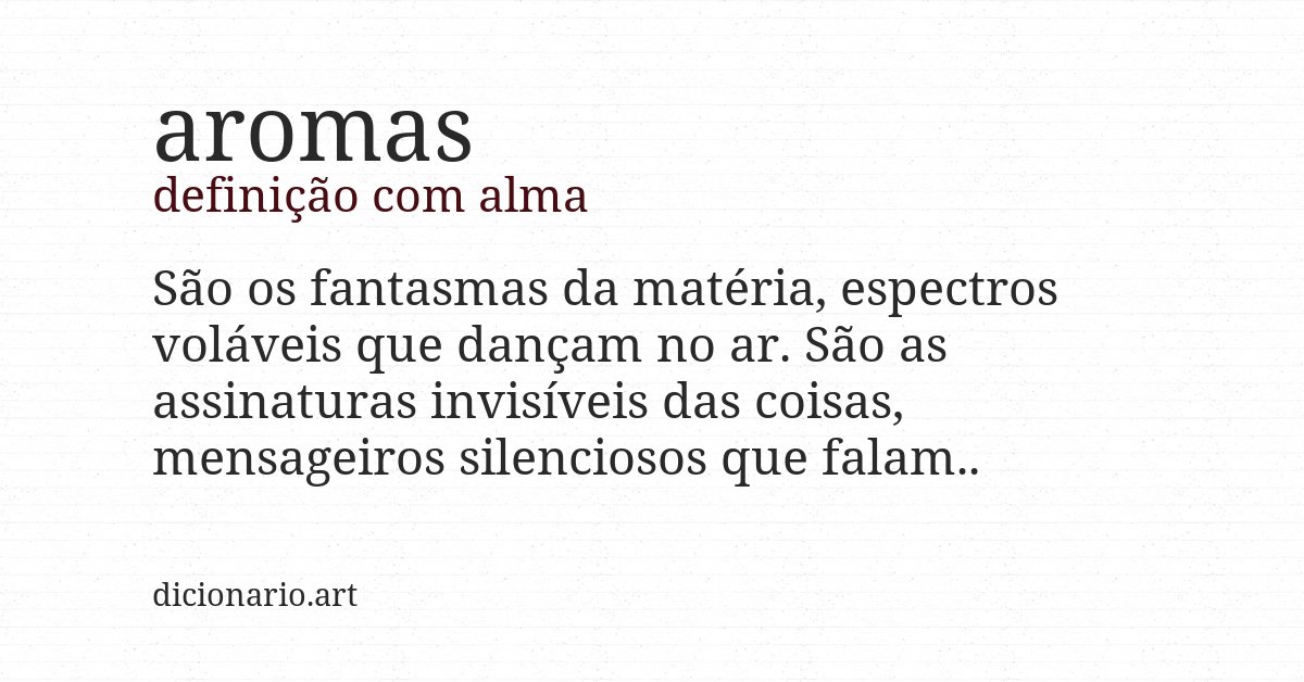 Definição com alma de aromas