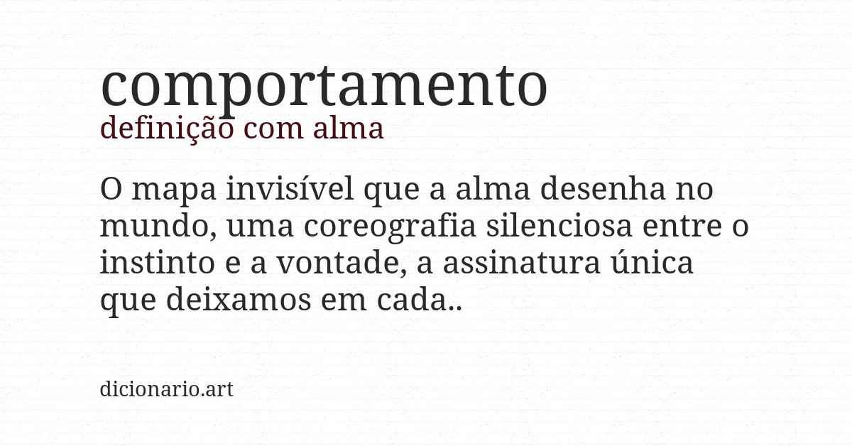 Definição com alma de comportamento