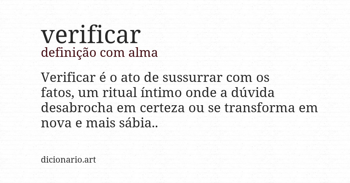 Definição com alma de verificar