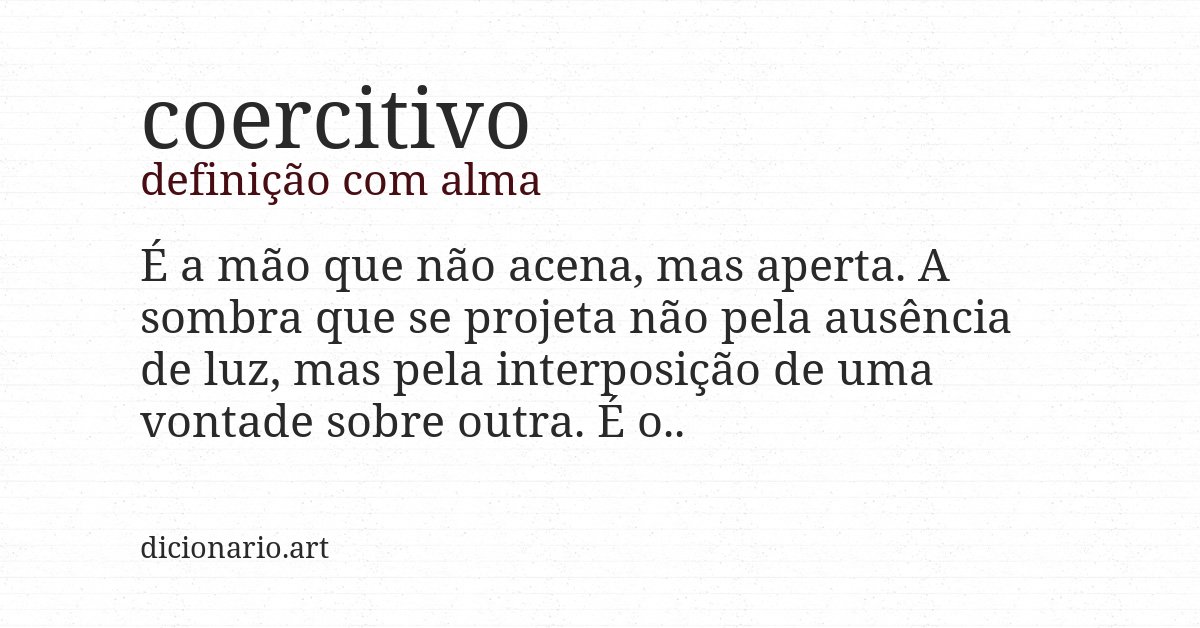 Definição com alma de coercitivo
