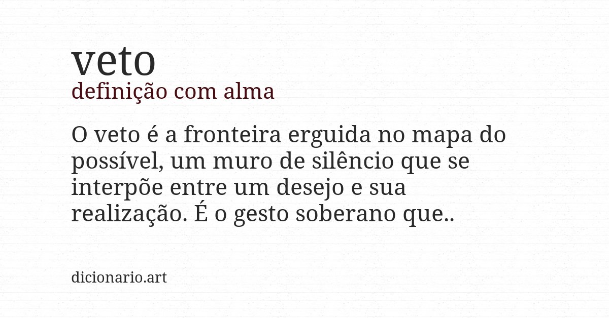 Definição com alma de veto