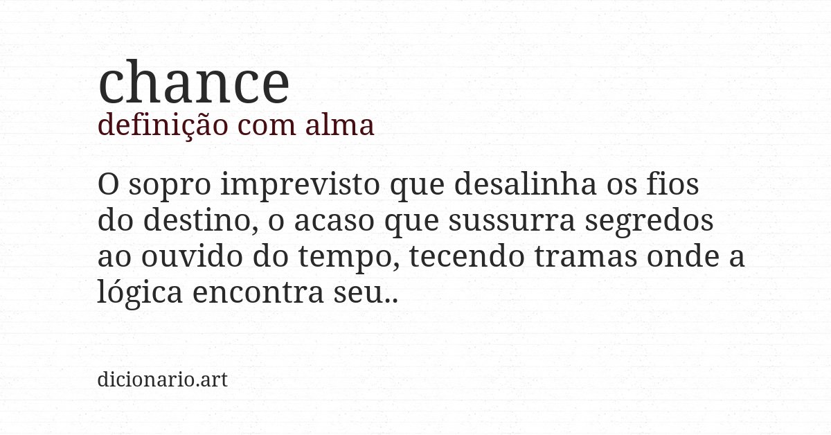Definição com alma de chance