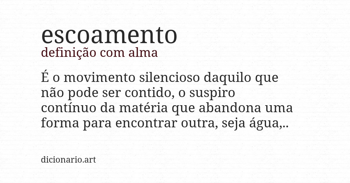 Definição com alma de escoamento