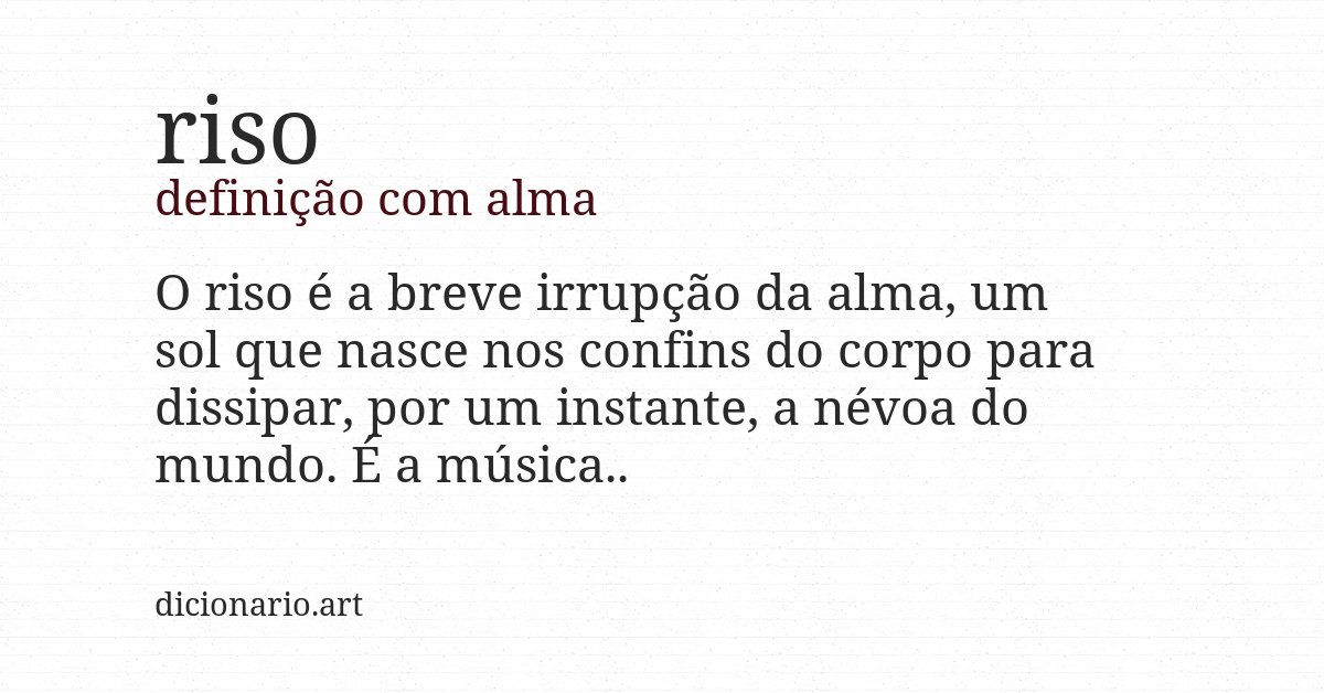 Definição com alma de riso