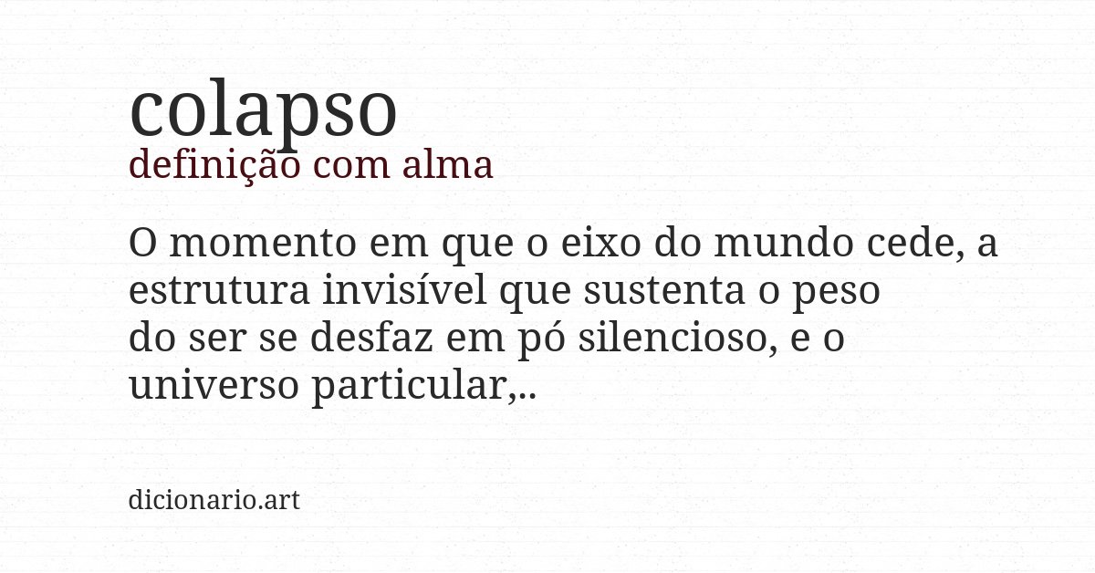 Definição com alma de colapso