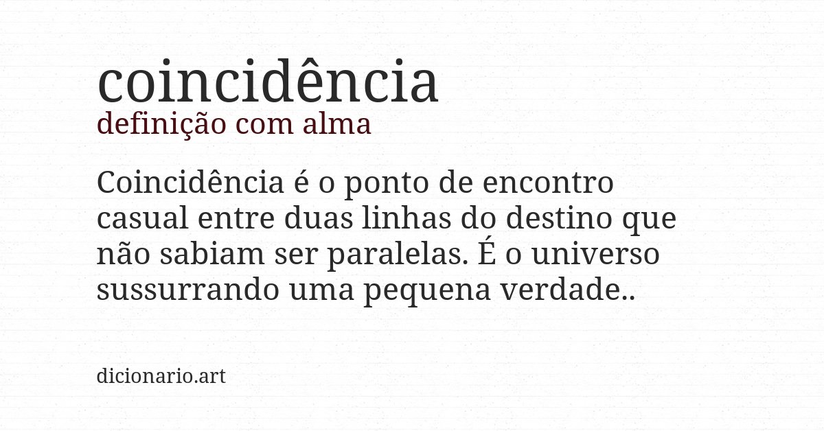 Definição com alma de coincidência
