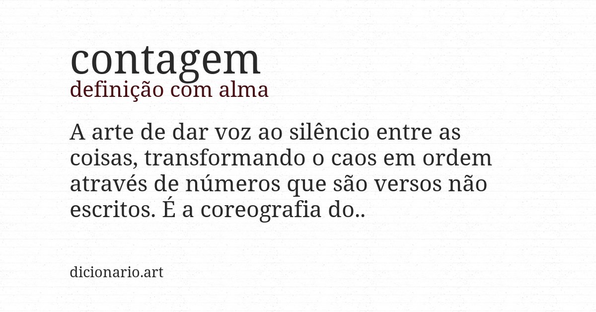 Definição com alma de contagem