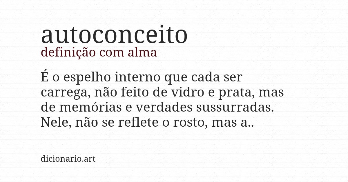 Definição com alma de autoconceito