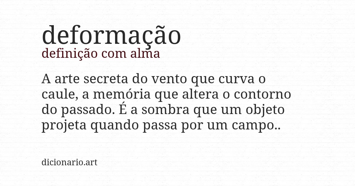 Definição com alma de deformação